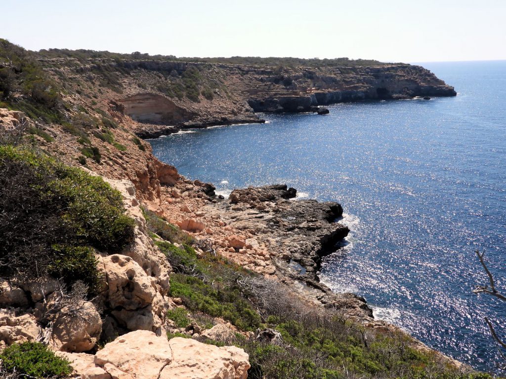 Punta des Catius cape, end of the former walk from Portals Vells.